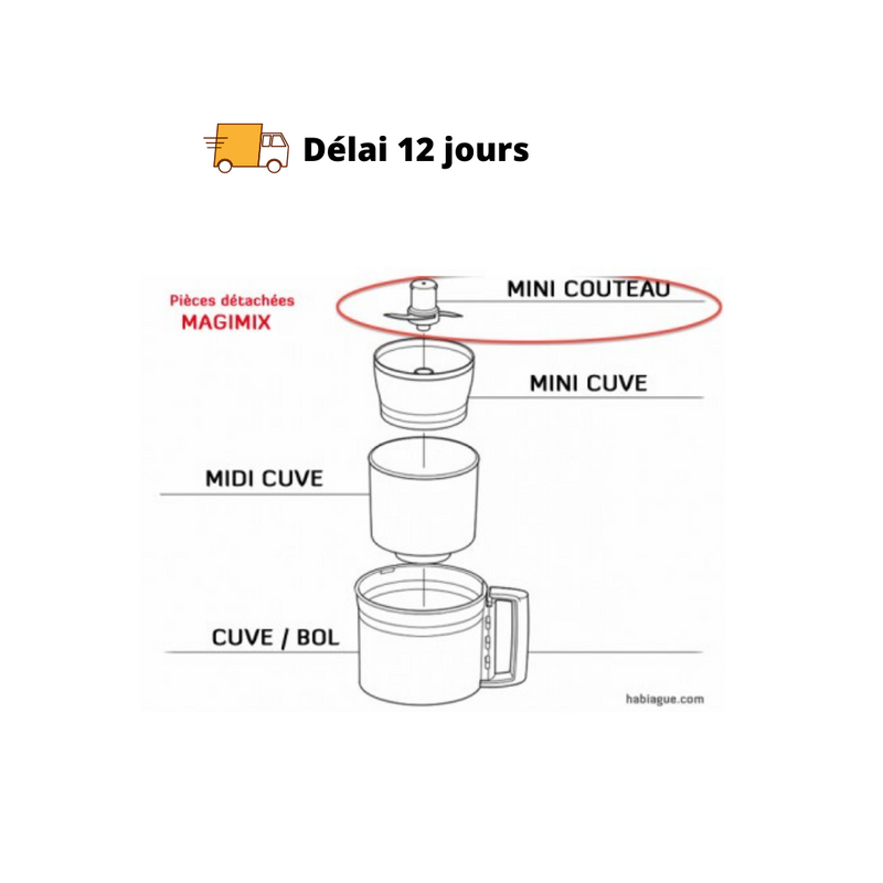Mini couteau métal 5200 XL Magimix - Maison Habiague