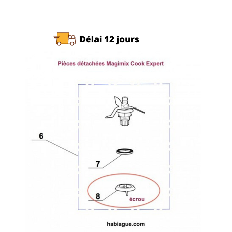 Ecrou du couteau Cook Expert Magimix - Maison Habiague