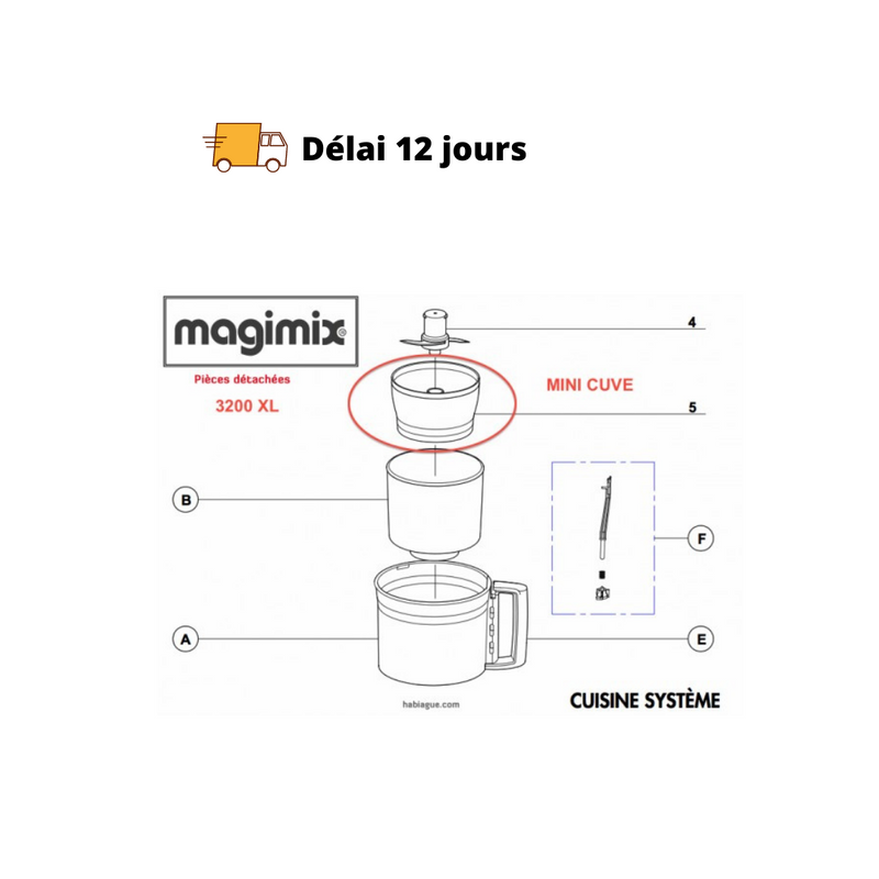 Mini cuve robot Magimix 3200XL - Maison Habiague