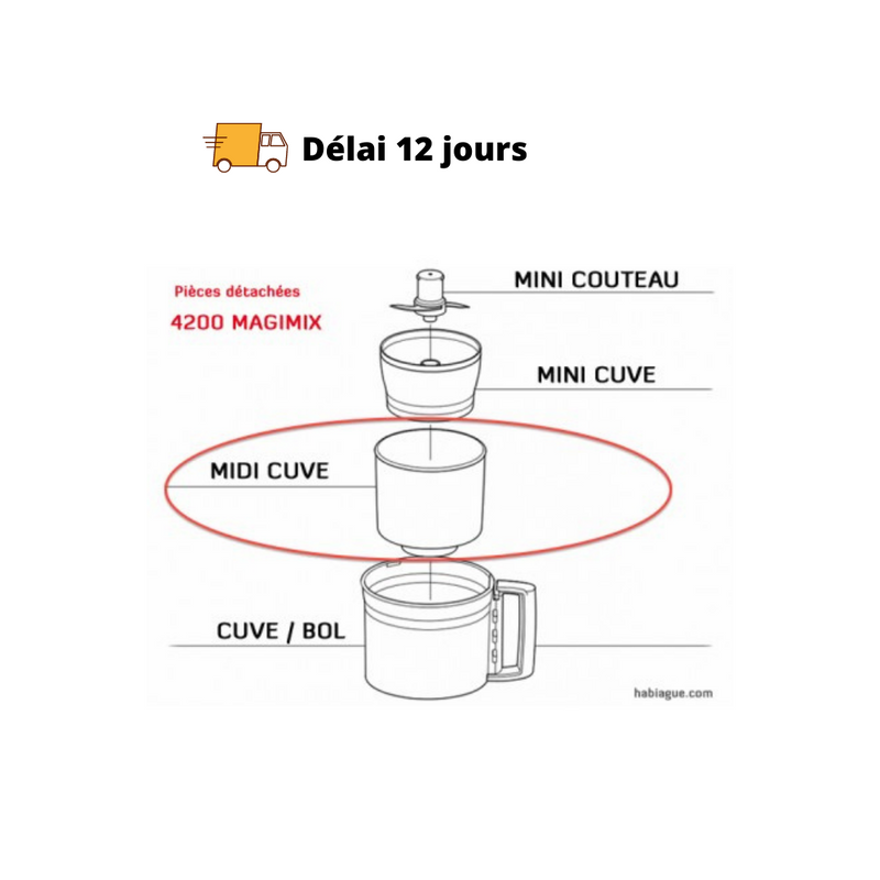 Midi cuve robot Magimix CS 4200 - Maison Habiague