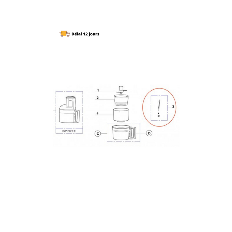 Tige de sécurité pour robot Magimix Cook Expert - Maison Habiague