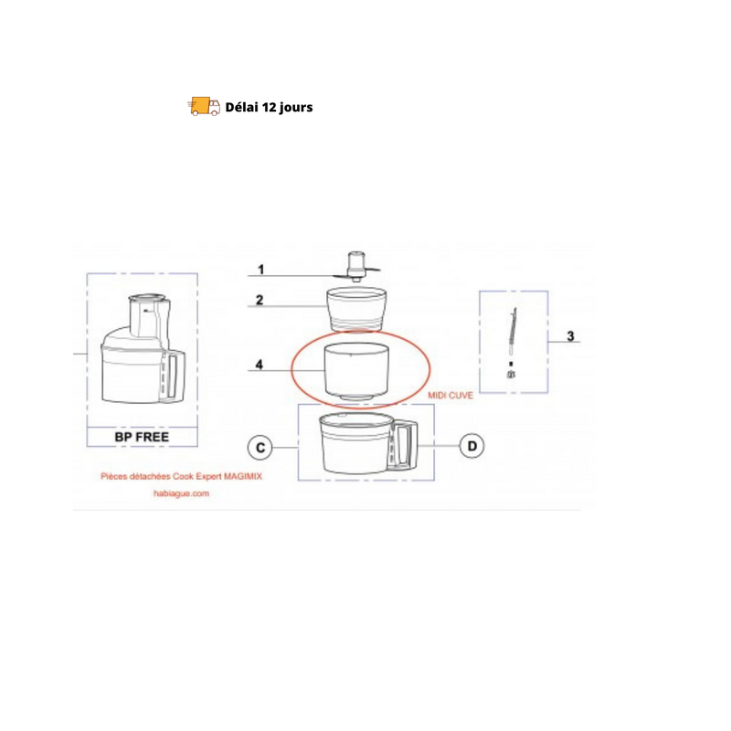 Midi cuve Cook Expert Magimix - Maison Habiague