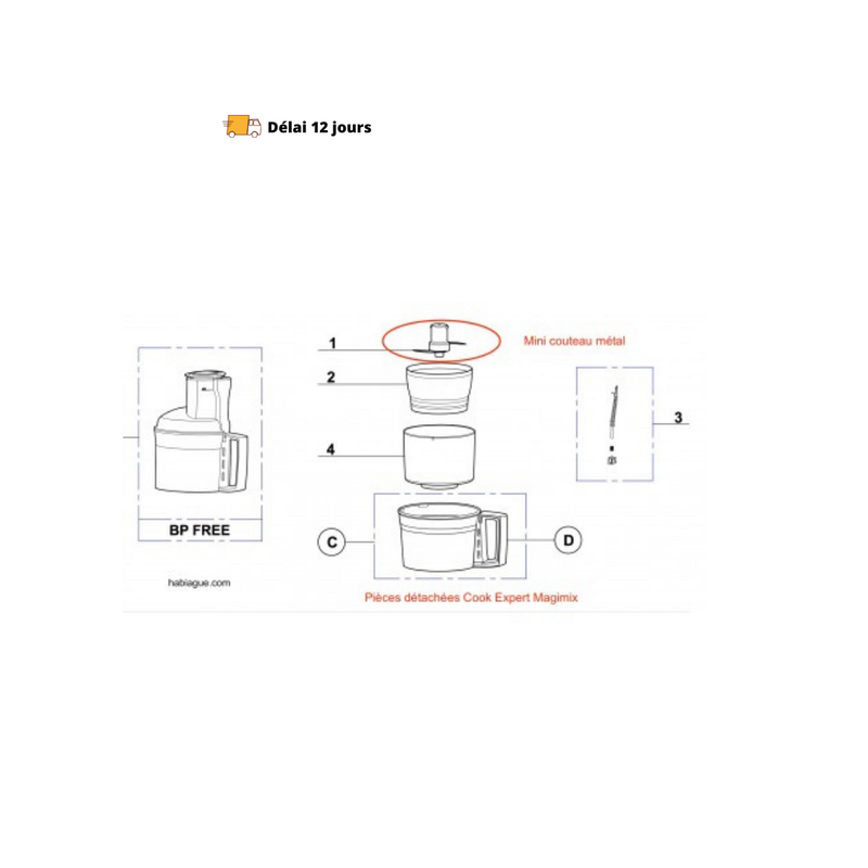 Mini couteau métal COOK EXPERT Magimix - Maison Habiague