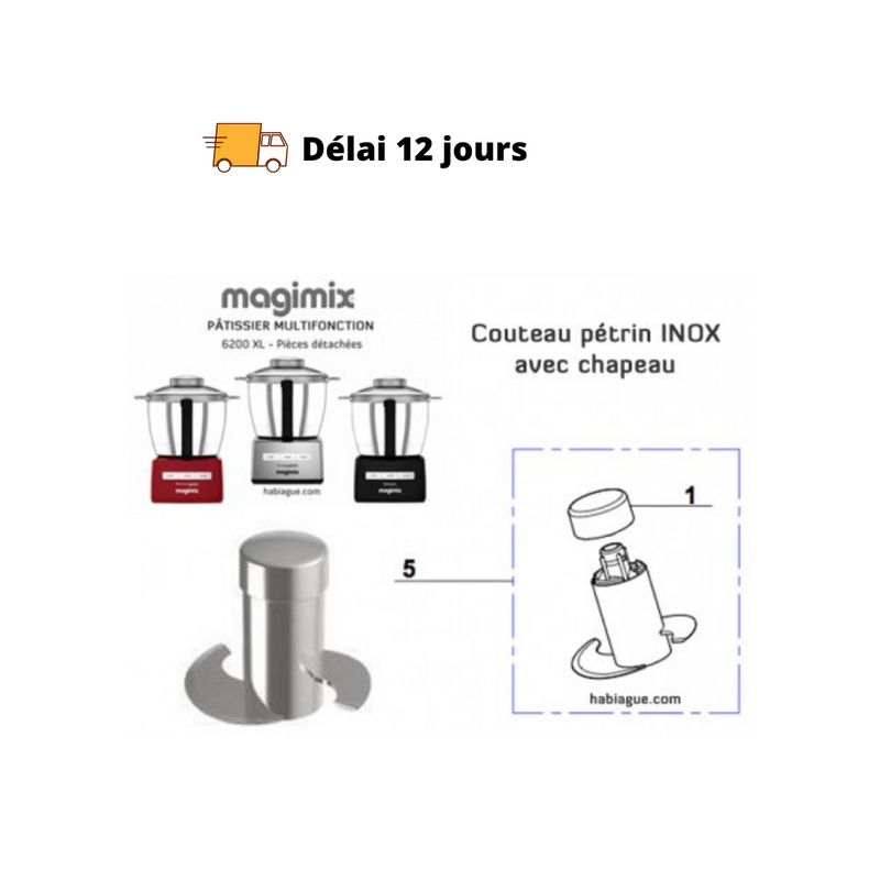 Couteau pétrin inox Magimix 6200 XL - Maison Habiague