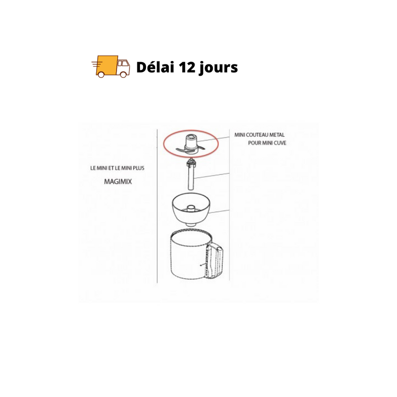 Mini couteau métal pour mini cuve le Mini Magimix - Maison Habiague