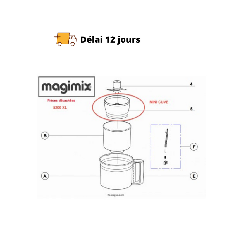 Mini cuve robot Magimix 5200 XL - Maison Habiague
