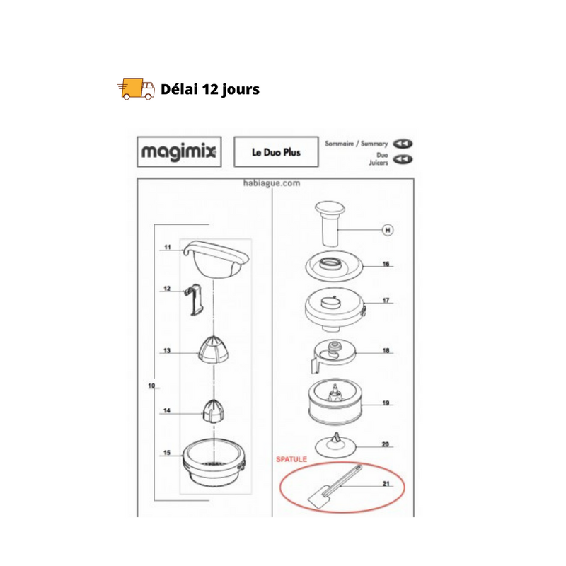 Spatule pour Duo Plus Magimix - Maison Habiague