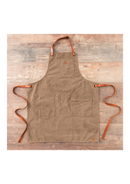 Tablier Alaskan Maker N°325 coloris havane en toile coton/polyester patinée.