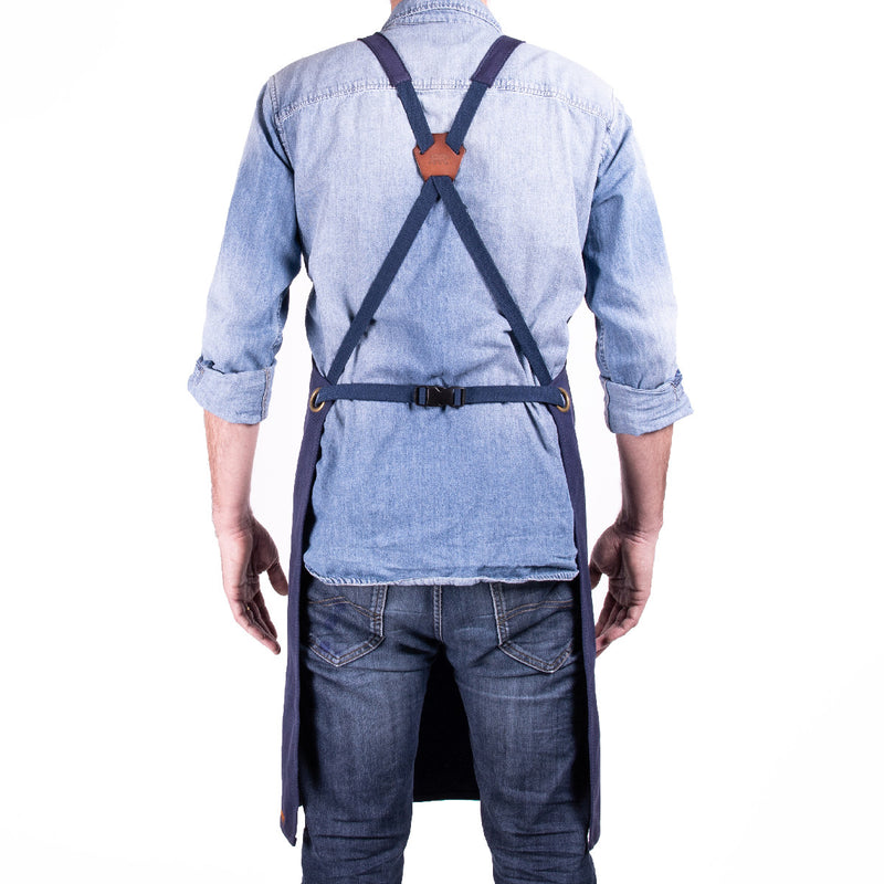  Tablier N°515 Bleu Marine – Bretelles Croisées + Clip – Confort Absolu