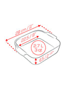 Plat carré céramique Rouge - Maison Habiague