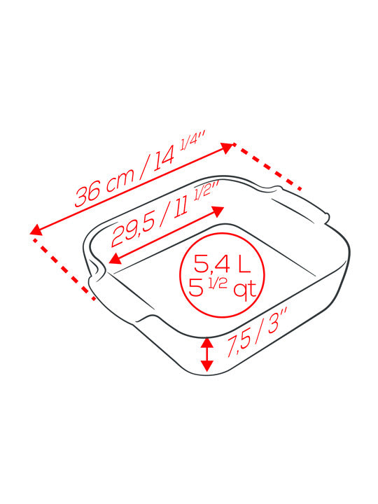 Plat carré céramique Rouge - Maison Habiague