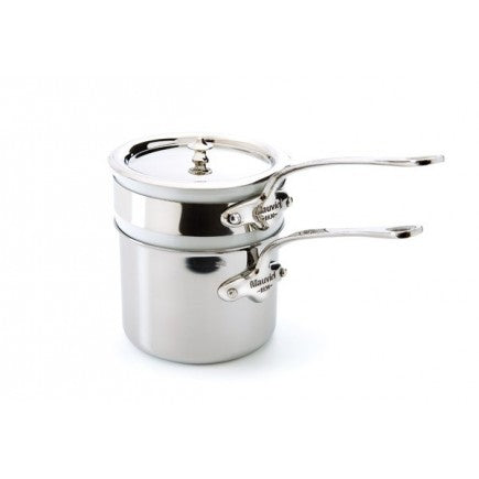 Bain-marie Mauviel M'cook 14 cm Porcelaine & inox - Maison Habiague