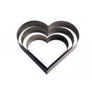 Cercle à mousse 20 cm pâtisserie Inox Coeur - Maison Habiague