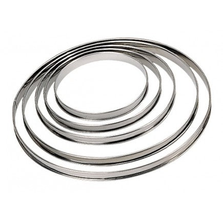 Cercle à tarte rond inox bord roulé - Maison Habiague