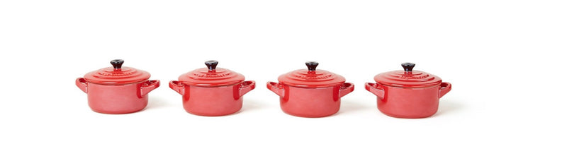 Set 4 mini-cocottes Metallics cerise 10cm - Maison Habiague