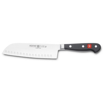 Couteau Santoku lame alvéolée 17 cm Classic - Maison Habiague