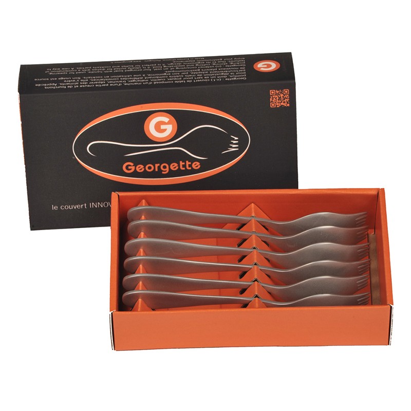 Coffret 2 ou 6 cuillères Demoiselle inox mat gaucher - Maison Habiague