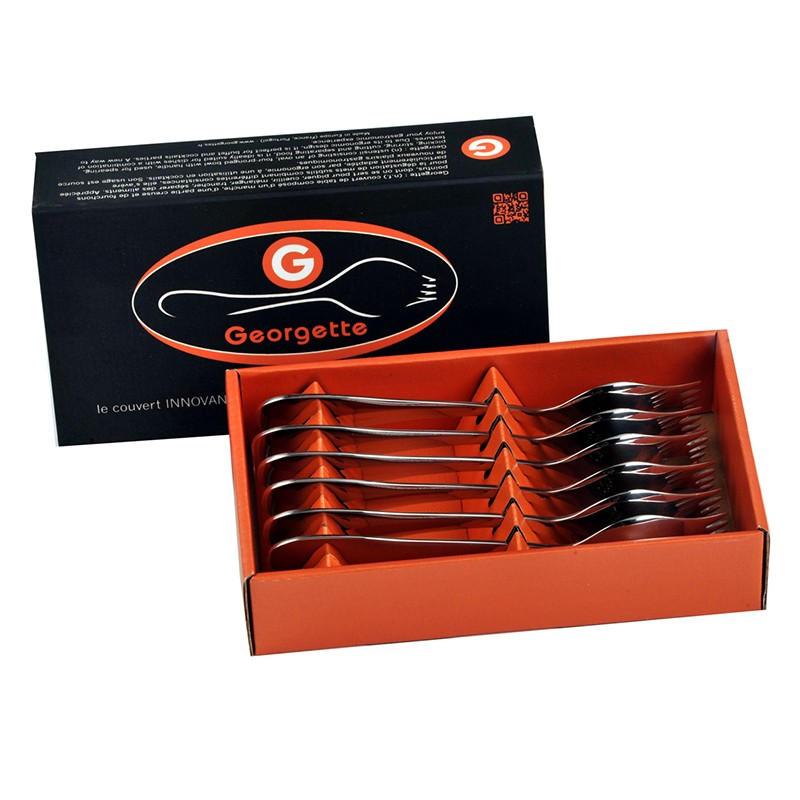 Coffret 2 ou 6 cuillères Demoiselle inox brillant droitier - Maison Habiague