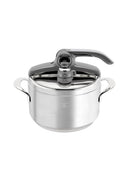 Gros plan sur l’autocuiseur Lagostina Domina Vitamin 5 L, équipé de poignées ergonomiques, idéal pour la cuisson saine.