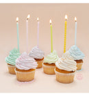 Bougies torsadées pastel x12