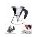 Mini entonnoir à piston automatique KWIK en inox pour remplir et décorer avec précision.