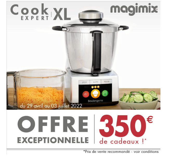 Robot cuiseur Magimix Cook Expert XL CONNECT Platine - Maison Habiague
