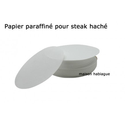 Papier paraffiné ovale pour steak hachés