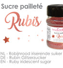 Pot de sucre pailleté rubis 160g