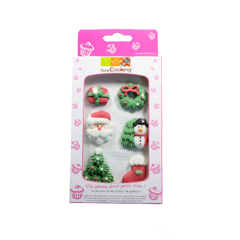 Décors en Sucre Noël x6 - Maison Habiague