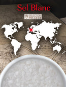 Sel blanc en sachet de 350g, prêt à recharger vos moulins.