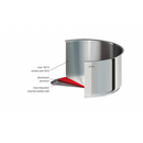 Vue du fond triple épaisseur thermo-diffuseur des casseroles Mutine Cristel pour induction