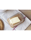 Beurrier en verre/bambou