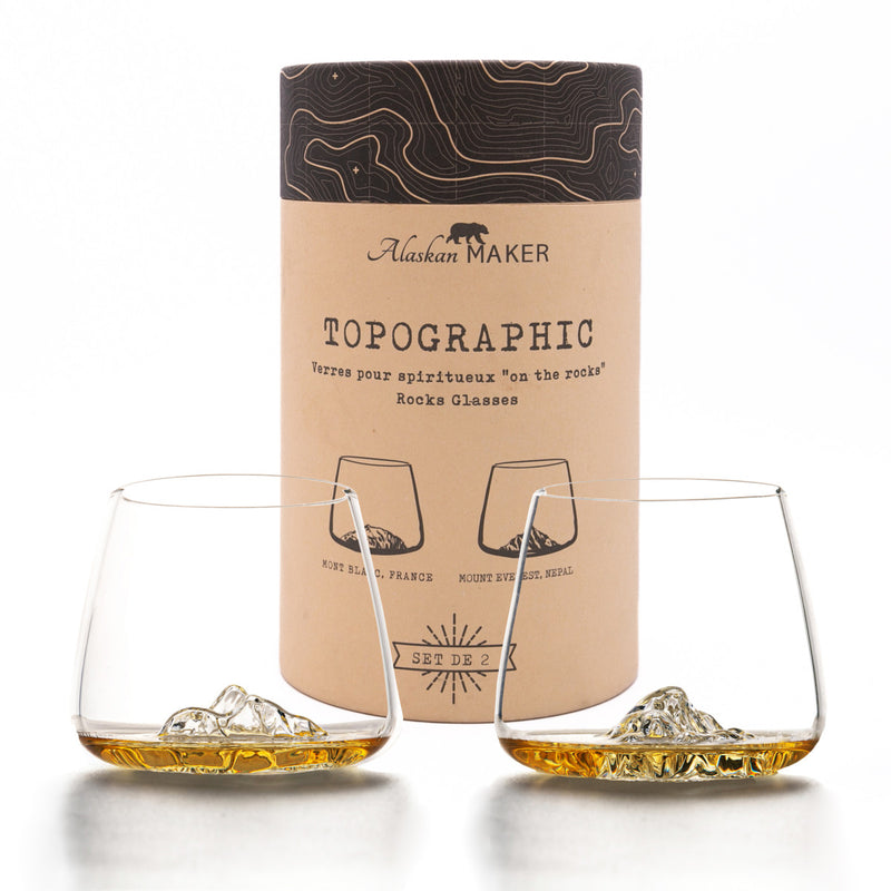 Set de 2 verres TOPOGRAPHIC