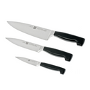 Set 3 couteaux four star acier noir inoxydable Zwilling - Maison Habiague