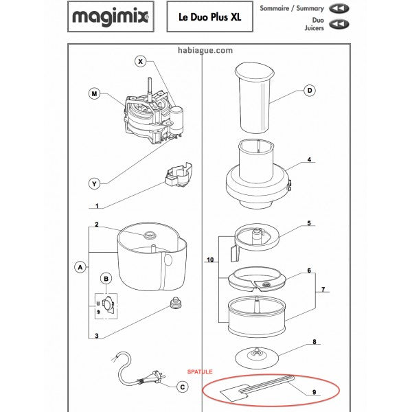 Spatule pour Duo Plus XL Magimix - Maison Habiague