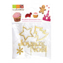 4 décors à gâteau dorés de Noël - Maison Habiague