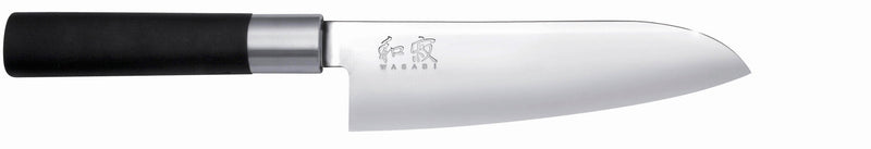 Set 3 couteaux Wasabi Black : Universel 10cm et 15cm et Santoku 16,5cm Kai - Maison Habiague