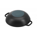Wok Staub 30 cm noir couvercle verre - Maison Habiague